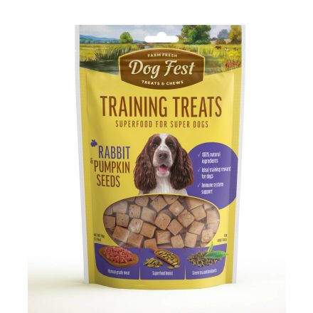 Dog Fest Tréning Kocka Superfood Nyúl és Tökmag 90g