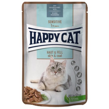 Happy Cat Meat in Sauce - Sensitive Haut & Fell (Szőr & bőr) 85g