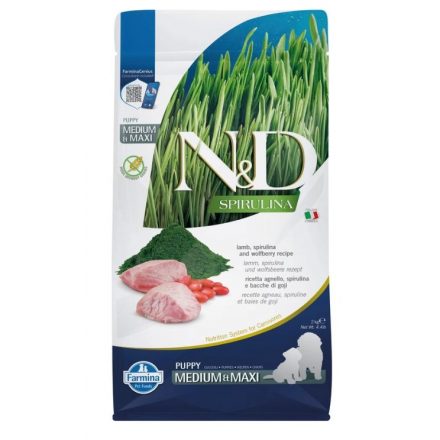 N&D Spirulina Dog Bárány Puppy Medium/Maxi 2kg