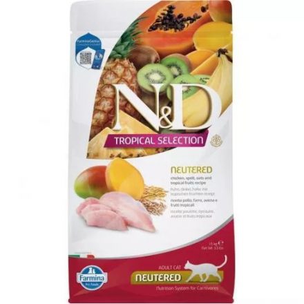 N&D Tropical Selection Cat Chicken Neutered Adult 4+1kg