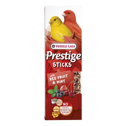 Versele-Laga Prestige Sticks Canaries Red Fruit/Mint - Piros gyümölcs/Menta 2x30g