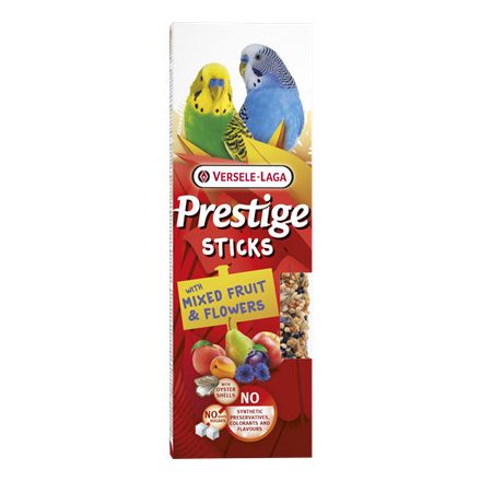 Versele-Laga Prestige Sticks Small Parakeets Mixed Fruit/Flowers - Vegyes gyümölcs/Virágok 2x30g