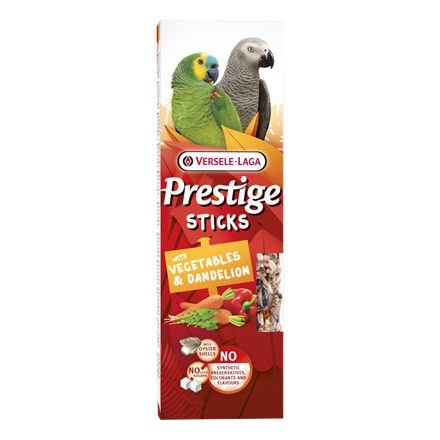 Versele-Laga Prestige Sticks Parrots Vegetables/Dandelion -Zöldség/Pitypang 2x70g