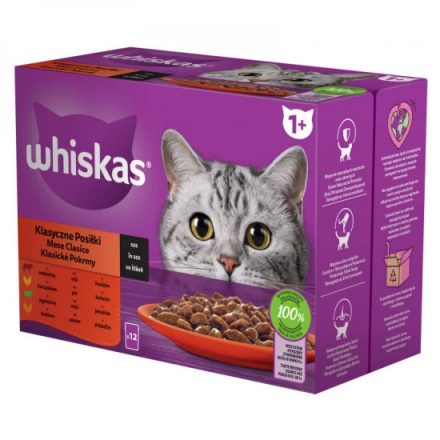 Whiskas alutasak 12-pack klasszikus mártásban 12x85g